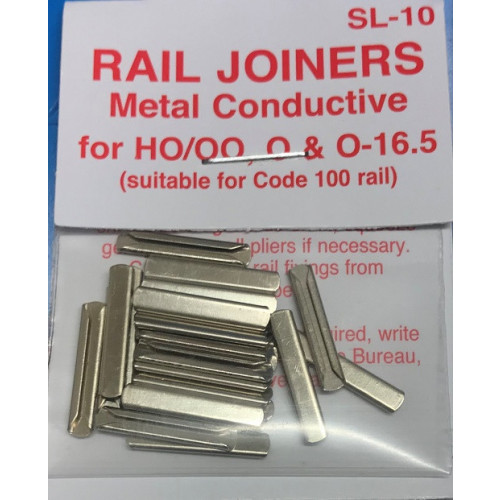 SL-10 Metal Rail Joiners for Gauges 00, HO, O and O-16.5