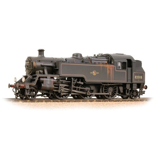 31-982 BR Standard 3MT Tank Locomotive No.82018 in BR Lined Black with Late Crest - Weathered