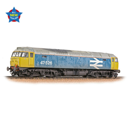 35-421 Class 47/4 Diesel Locomotive No.47526 in BR Blue Livery with Large Logo - Weathered