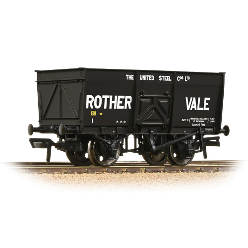 37-428 16T Steel Slope-Sided Mineral Wagon in Rother Vale Black Livery
