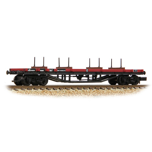 373-925C 30T Prawn Bogie Bolster Wagon in BR Gulf Red Livery - Lightly Weathered