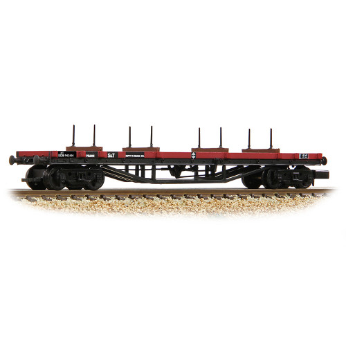 373-925D 30T Prawn Bogie Bolster Wagon in BR Gulf Red Livery - Lightly Weathered