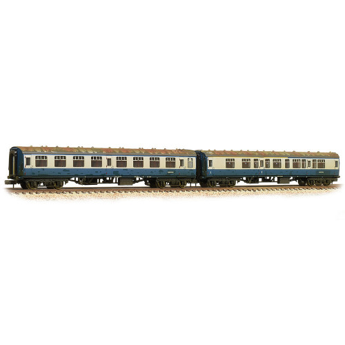 374-990 Mk1 Coach Pack 'Works Test Train' BR Blue & Grey Weathered