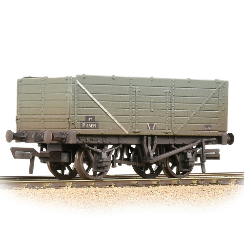 377-078C 7 Plank Wagon End Door in BR Grey (Early) - Weathered