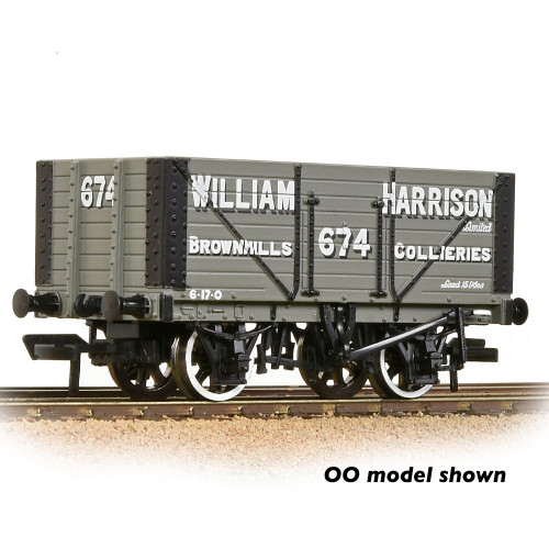 377-209 8 Plank Wagon Fixed End in William Harrison Grey Livery