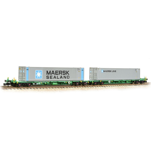 377-369 FIA Intermodal Bogie Wagons With Maersk line 45ft Containers - Includes Wagon Load