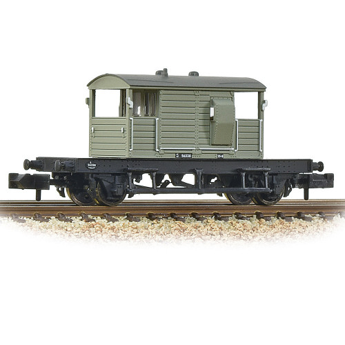 377-852A SR 25T Pill Box Brake Van with Right Hand Duckets in BR Grey (Early) 
