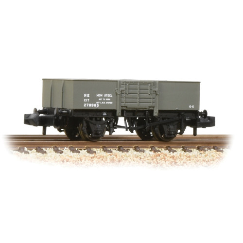 377-954A 13 Ton H/Sided Steel Wagon (Smooth Sides) Wooden Door LNER Grey