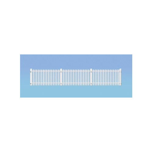 421 Ratio Kit GWR Station Fencing, White (Straight only) - 00 Gauge