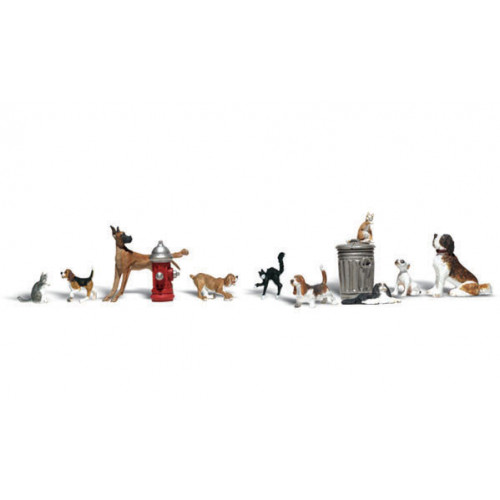 A2140 N Gauge Dogs & Cats