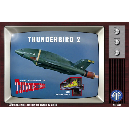 AIP10002 1:350 Scale Thunderbird 2 with Thunderbird 4 Plastic Construction Kit