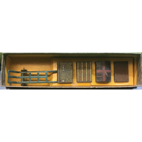 Boxed Set of O Gauge Station Luggage Trolley and Four Cases
