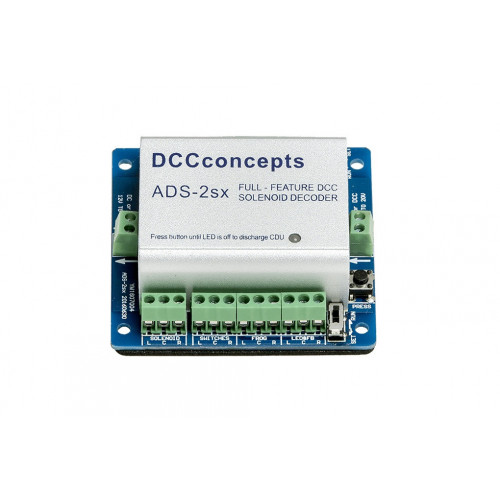 DCD-ADS-2sx Accessory Decoder CDU Solenoid Drive SX 2-Way with Power-Off Memory and Protective Case