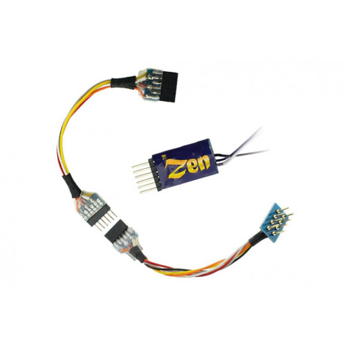 DCC Concepts DCD-ZN68.2 Zen Blue+ Decoder: NEM651 6-Pin Direct & Harness. 2 Function 
