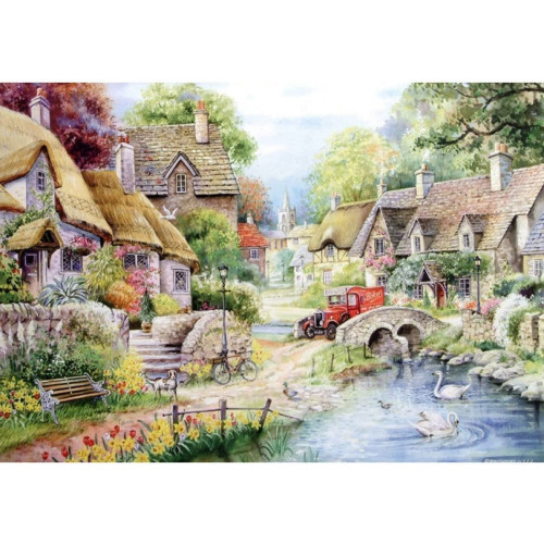HP001431 BIG 250 Piece Jigsaw Puzzle River Cottage