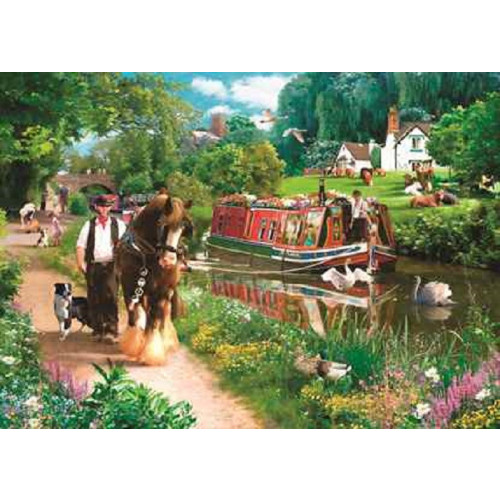 HP003695 1000 Piece Jigsaw Puzzle Tow Path