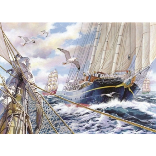 HP003923 BIG 500 Piece Jigsaw Puzzle Steady as She Goes