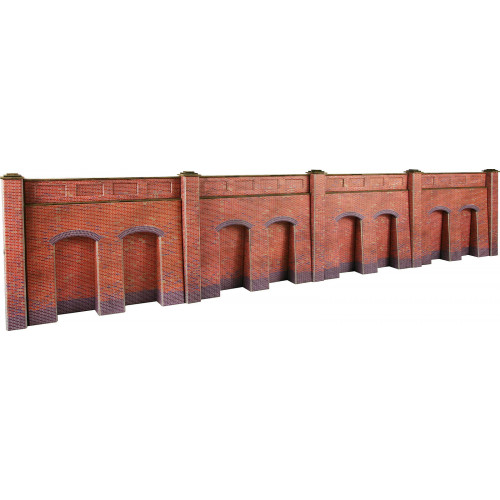 PO244 Metcalfe 00 Gauge Red Brick Retaining Wall