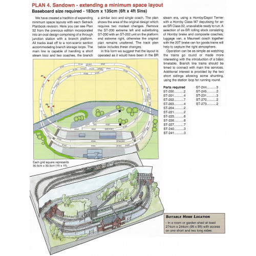 Peco Track Plan 4 - Sandown (IoW) Extending a Minimum Space Layout