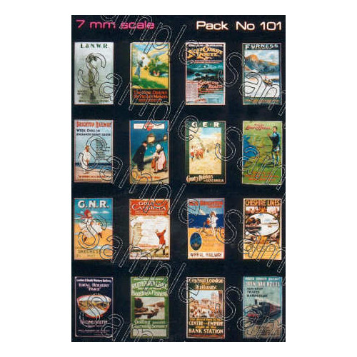 TSO101 Tiny Signs O Gauge Pre-Grouping Travel Posters Small