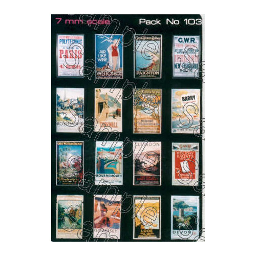 TSO103 Tiny Signs O Gauge GWR Travel Posters Small