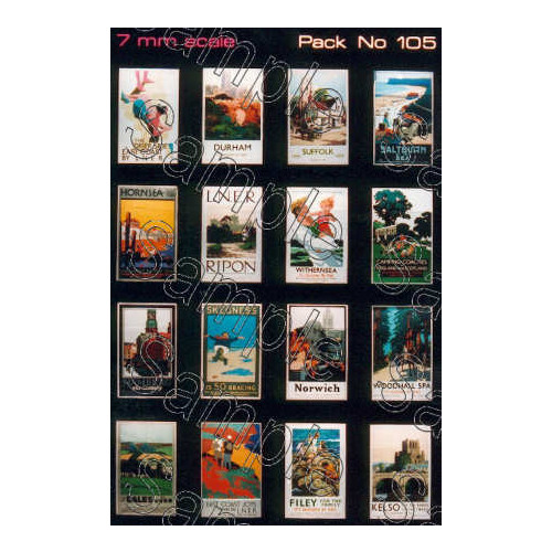 TSO105 Tiny Signs O Gauge LNER Travel Posters Small