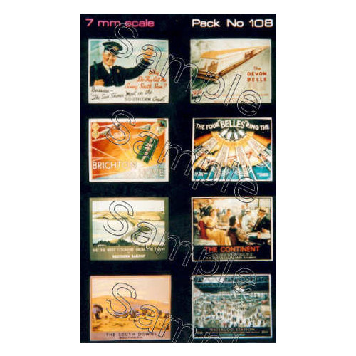 TSO108 Tiny Signs O Gauge SR Travel Posters Large